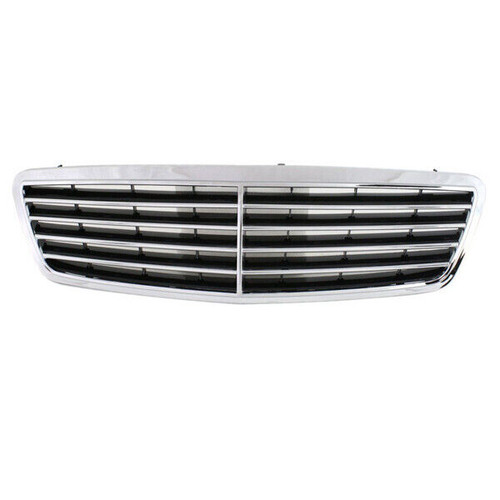 GRILLE SILVER W/CHROME FRAME (ELEGANCE PKG)  REPLACEMENT FOR MERCEDES E500 2006 PARTSLINK NUMBER  MB1200134