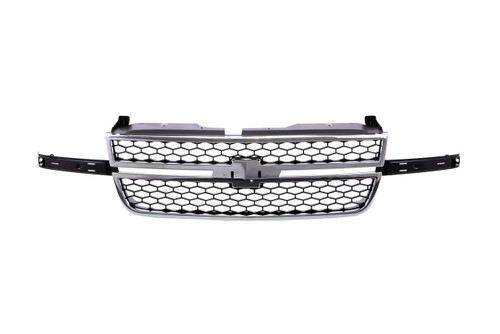 GRILLE CHROME FRAME W/BLACK HONEYCOMB W/DALE EARNAHART CENTER BAR REQUIRE WING INSERTS REPLACEMENT FOR CHEVROLET PICKUP CHEVY SILVERADO HYBRID 2007 PARTSLINK NUMBER GM1200589 GRILLE CHROME FRAME W/BLACK HONEYCOMB W/DALE EARNAHART CENTER BAR REQUIRE WING INSERTS REPLACEMENT FOR CHEVROLET PICKUP CHEVY SILVERADO HYBRID 2007 PARTSLINK NUMBER GM1200589