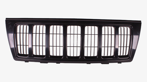GRILLE BLACK SURROUND/INSERT LAREDO/SPORT MODELS REPLACEMENT FOR JEEP GRAND CHEROKEE 2004 PARTSLINK NUMBER CH1200301