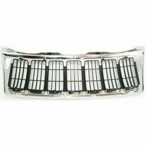 GRILLE CHROME/BLACK LTD REPLACEMENT FOR JEEP GRAND CHEROKEE 2004 PARTSLINK NUMBER CH1200298