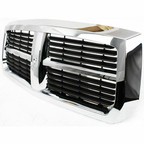 GRILLE CHROME/BLACK REPLACEMENT FOR DODGE DAKOTA PICKUP 2007 PARTSLINK NUMBER  CH1200279