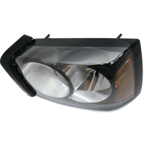 HEAD LAMP LH BLACK BEZEL CAPA REPLACEMENT FOR DODGE DAKOTA PICKUP 2007 PARTSLINK NUMBER  CH2518116C