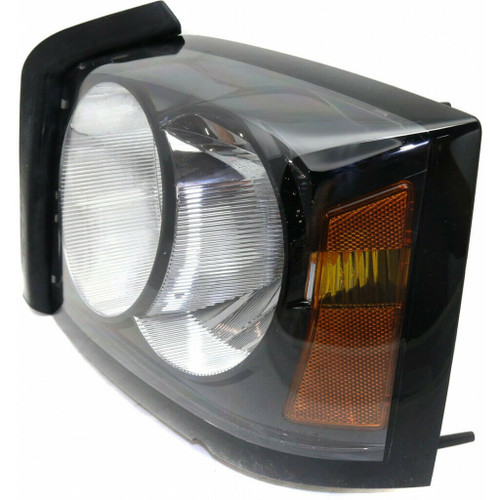 HEAD LAMP LH BLACK BEZEL CAPA REPLACEMENT FOR DODGE DAKOTA PICKUP 2007 PARTSLINK NUMBER  CH2518116C