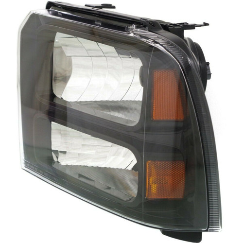 HEAD LAMP LH BLACK BEZEL W/HARLEY-DAVIDSON PKG HQ REPLACEMENT FOR FORD PICKUP F450 SUPERDUTY 2007 PARTSLINK NUMBER  FO2502224