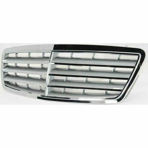 GRILLE CHROME/SILVER W/SPORT PKG (AVNGRD/ELGNS) REPLACEMENT FOR MERCEDES C230 2004 PARTSLINK NUMBER MB1200142