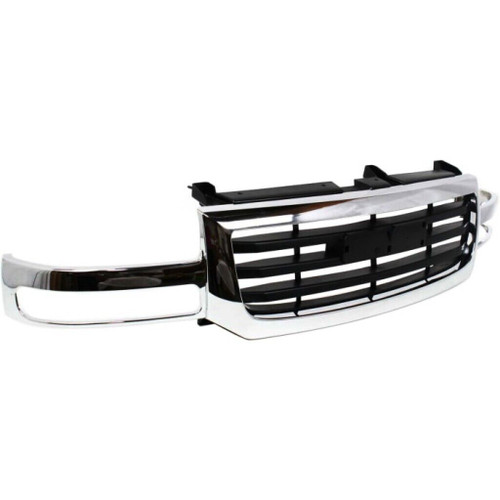GRILLE CHROME/BLACK REPLACEMENT FOR GMC PICKUP GMC SIERRA CLASSIC 2007 PARTSLINK NUMBER  GM1200475