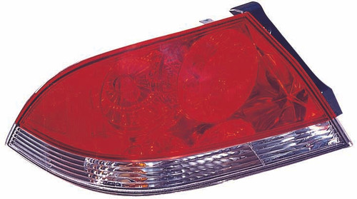 TAIL LAMP LH CLEAR/RED LENS (ES/LS MDL) HQ REPLACEMENT FOR MITSUBISHI LANCER 2004 PARTSLINK NUMBER MI2800119