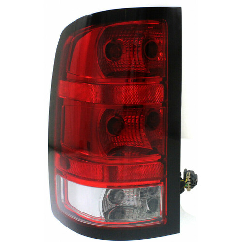 TAIL LAMP LH BASE MODEL W/DARK TRIM/LARGE BULB HQ   REPLACEMENT FOR CHEVROLET PICKUP CHEVY SILVERADO HYBRID 2009 PARTSLINK NUMBER GM2800254