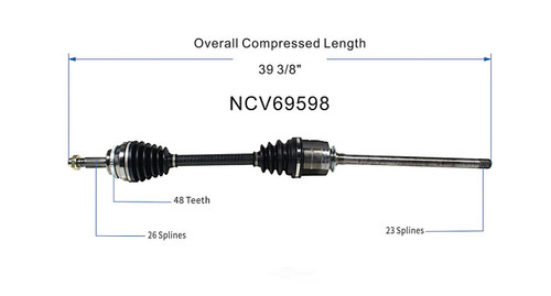C V AXLE RH V6/4CYL AWD REPLACEMENT FOR TOYOTA HIGHLANDER 2006 PARTSLINK NUMBER NCV69598 C V AXLE RH V6/4CYL AWD REPLACEMENT FOR TOYOTA HIGHLANDER 2006 PARTSLINK NUMBER NCV69598