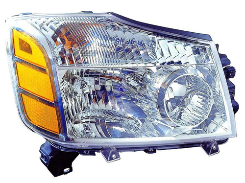 HEAD LAMP RH HQ REPLACEMENT FOR NISSAN TITAN PICKUP 2004 PARTSLINK NUMBER NI2503154