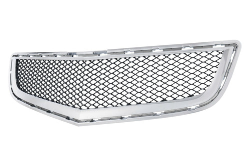 GRILLE LOWER (BUMPER GRILLE) MATTE-BLACK W/CHROME MOULDING  REPLACEMENT FOR CHEVROLET TRAVERSE 2009 PARTSLINK NUMBER  GM1036120