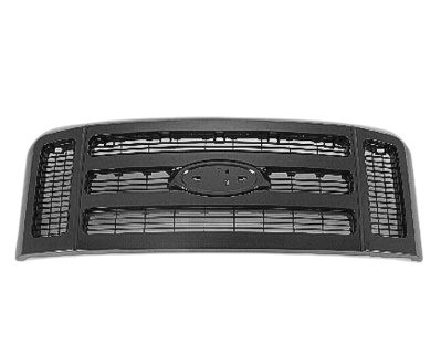 GRILLE MATTE-DK GRAY W/BLACK FRAME FOR XLT   REPLACEMENT FOR FORD PICKUP F450 SUPERDUTY 2009 PARTSLINK NUMBER  FO1200499