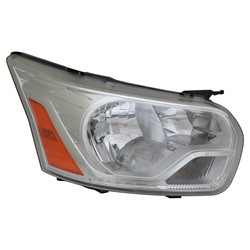 HEAD LAMP RH W/O LOGO W/CHROME TRIM FROM 9/2/15 CAPA  REPLACEMENT FOR FORD TRANSIT T-350HD CARGO VAN 2019 PARTSLINK NUMBER FO2503357C