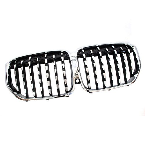 GRILLE FR CHROME FRAME W/BLACK SLATS/SILVER FR EDGE NIGHT VISION REPLACEMENT FOR BMW X5 2023 PARTSLINK NUMBER BM1200317 GRILLE FR CHROME FRAME W/BLACK SLATS/SILVER FR EDGE NIGHT VISION REPLACEMENT FOR BMW X5 2023 PARTSLINK NUMBER BM1200317