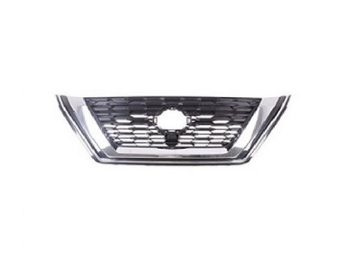 GRILLE FR GLOSS BLACK W/CHROME MOLDING W/O CAMERA JAPAN BUILT REPLACEMENT FOR NISSAN ROGUE 2023 PARTSLINK NUMBER NI1200329