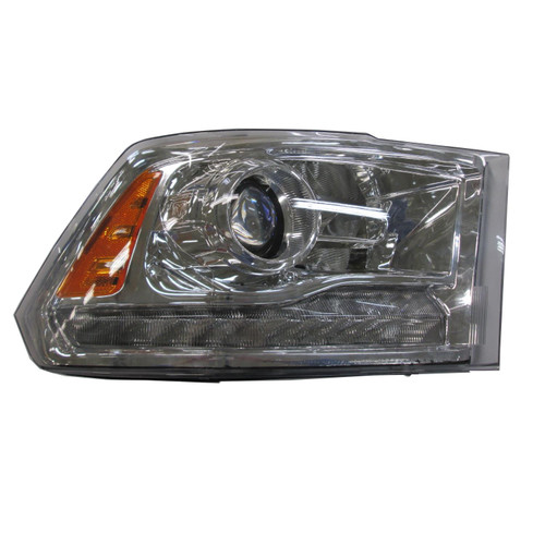 HEAD LAMP RH HALOGEN PROJECTOR CHROME BEZEL REPLACEMENT FOR RAM PICKUP-RAM-1500-CLASSIC-2019-2021 2023 PARTSLINK NUMBER CH2503290U