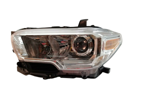 HEAD LAMP LH HALOGEN CHROME W/O LED DRL BASE SR MODELS W/O FOG LAMPS REPLACEMENT FOR TOYOTA TACOMA PICKUP 2WD 2023 PARTSLINK NUMBER TO2502284U