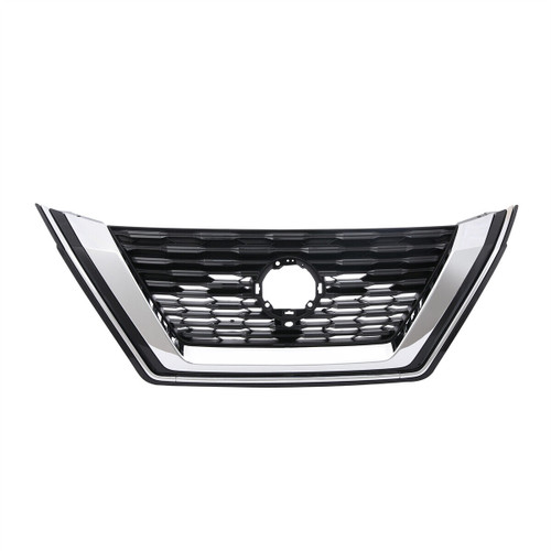 GRILLE FR GLOSS BLACK W/CHROME MOLDING /CAMERA JAPAN BUILT REPLACEMENT FOR NISSAN ROUGE 2022 PARTSLINK NUMBER NI1200330