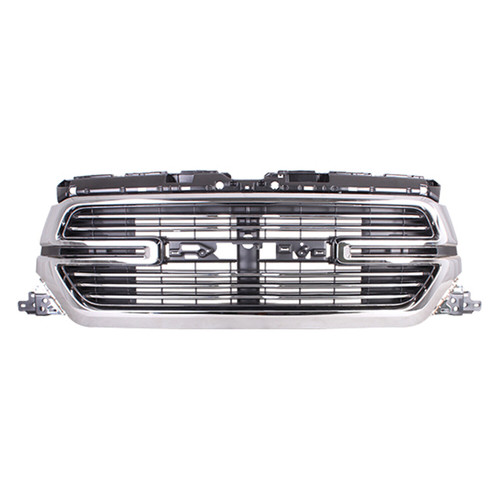 GRILLE FR CHROME SURROUND W/O CAMERA W/ BLACK PERFORATED WAVE INSERT TRADESMAN MODELS REPLACEMENT FOR RAM PICKUP-RAM-1500-2011-2022 2022 PARTSLINK NUMBER CH1200437