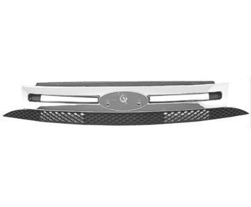 GRILLE CHROME/BLACK REPLACEMENT FOR FORD FOCUS 2010 PARTSLINK NUMBER FO1200503 GRILLE CHROME/BLACK REPLACEMENT FOR FORD FOCUS 2010 PARTSLINK NUMBER FO1200503