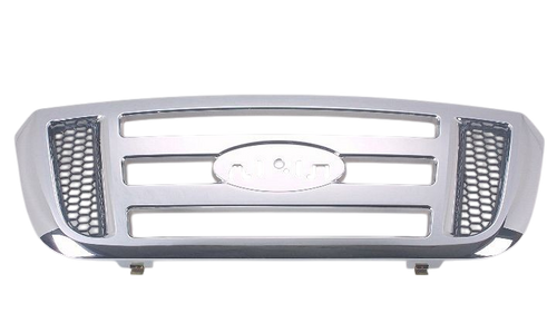 GRILLE CHROME W/BLACK INNER EXCLUDE STX MODEL REPLACEMENT FOR  FORD RANDER PICKUP 2WD 2010 PARTSLINK NUMBER FO1200474