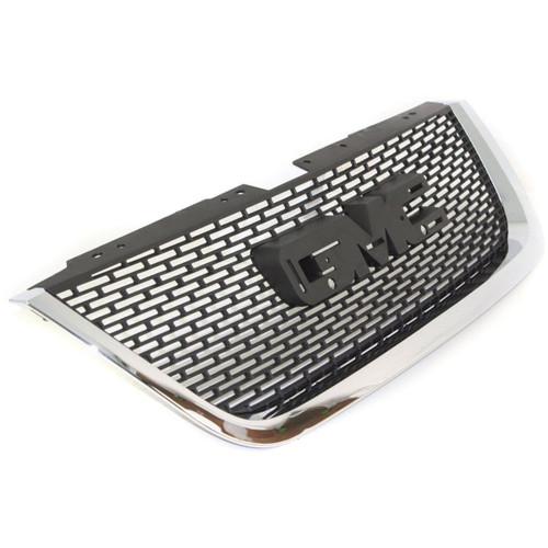 GRILLE MATTE-BLACK W/CHROME MLDG REPLACEMENT FOR GMC ACADIA  2010 PARTSLINK NUMBER GM1200585