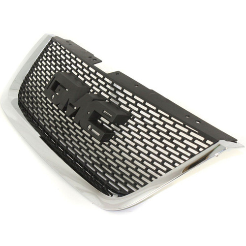 GRILLE MATTE-BLACK W/CHROME MLDG REPLACEMENT FOR GMC ACADIA  2010 PARTSLINK NUMBER GM1200585