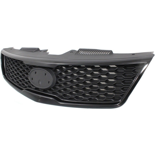GRILLE MATT-BLACK PARTIAL PAINTED SILVER GRAY (KOUP) REPLACEMENT FOR KIA FORTE KOUP (COUPE) 2010 PARTSLINK NUMBER KI1200142 GRILLE MATT-BLACK PARTIAL PAINTED SILVER GRAY (KOUP) REPLACEMENT FOR KIA FORTE KOUP (COUPE) 2010 PARTSLINK NUMBER KI1200142