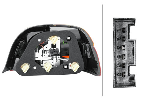 TAIL LAMP RH W/O CLEAR LENS HQ REPLACEMENT FOR BMW 5 SERIES 2001 PARTSLINK NUMBER BM2819103 TAIL LAMP RH W/O CLEAR LENS HQ REPLACEMENT FOR BMW 5 SERIES 2001 PARTSLINK NUMBER BM2819103