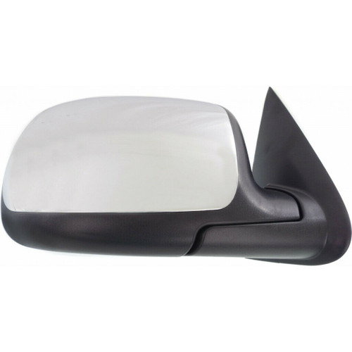 DOOR MIRROR RH MANUAL CHROME REPLACEMENT FOR CHEVROLET PICKUP CHEVY SILVERADO - (1500 1999-2013) (2500-3500 1999-2010) 2001 PARTSLINK NUMBER GM1321208