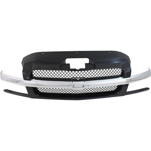 GRILLE BLACK W/CHROME MLDG W/BODY CLADDING REPLACEMENT FOR CHEVROLET AVALANCHE 2002   PARTSLINK NUMBER  GM1200543