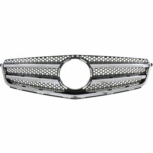 GRILLE PAINTED-SILVER GRAY W/CHROME MLDG W/AMG PKG REPLACEMENT FOR MERCEDES C300 - 2008-2016 2010 PARTSLINK NUMBER MB1200158 GRILLE PAINTED-SILVER GRAY W/CHROME MLDG W/AMG PKG REPLACEMENT FOR MERCEDES C300 - 2008-2016 2010 PARTSLINK NUMBER MB1200158