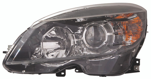 HEAD LAMP LH HALOGEN BLACK HOUSING HQ REPLACEMENT FOR MERCEDES C300 - 2008-2016  2010 PARTSLINK NUMBER  MB2502185