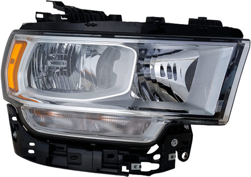 HEAD LAMP RH HALOGEN CHROME BEZEL W/O LOGO HQ REPLACEMENT FOR RAM PICKUP-RAM-4500-2011-2022 2020 PARTSLINK NUMBER CH2503334
