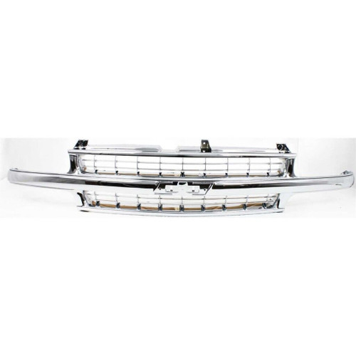 GRILLE CHROME  REPLACEMENT FOR CHEVROLET TAHOE(2000-) 2002  PARTSLINK NUMBER GM1200442