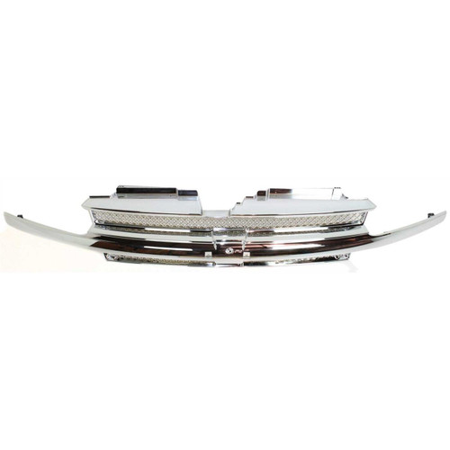 GRILLE CHROME/BLACK W/O WASHER HOLE  REPLACEMENT FOR CHEVROLET TRAILBLAZER 2002  PARTSLINK NUMBER 	GM1200477