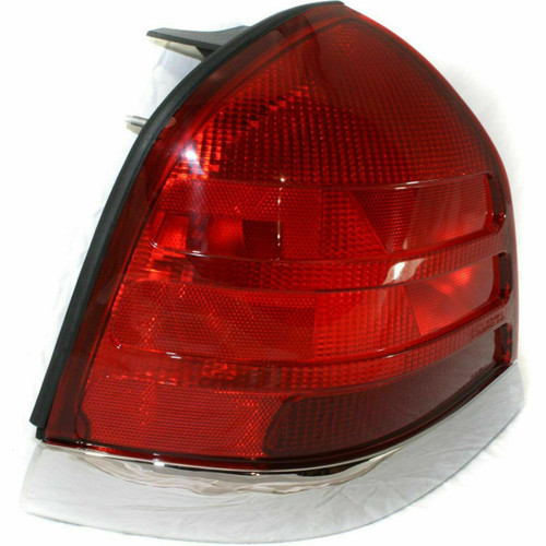 TAIL LAMP LH (CHROME MOULDING-2 BULB-RED) HQ REPLACEMENT FOR FORD CROWN VICTORIA 2001 PARTSLINK NUMBER FO2800176 TAIL LAMP LH (CHROME MOULDING-2 BULB-RED) HQ REPLACEMENT FOR FORD CROWN VICTORIA 2001 PARTSLINK NUMBER FO2800176