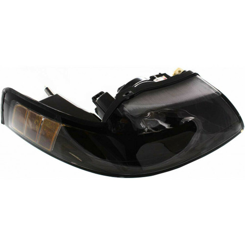 HEAD LAMP RH BLACK BEZEL HQ  REPLACEMENT FOR FORD MUSTANG 2001 PARTSLINK NUMBER  FO2503177