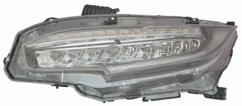 HEAD LAMP LH LED HQ REPLACEMENT FOR HONDA CIVIC HATCHBACK 2019 PARTSLINK NUMBER HO2502176 HEAD LAMP LH LED HQ REPLACEMENT FOR HONDA CIVIC HATCHBACK 2019 PARTSLINK NUMBER HO2502176