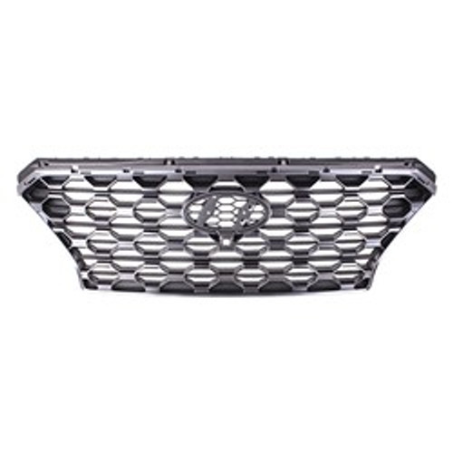 GRILLE GRAY/SATIN CHROME W/CAMERA REPLACEMENT FOR HYUNDAI SANTA FE 2019 PARTSLINK NUMBER HY1200221 GRILLE GRAY/SATIN CHROME W/CAMERA REPLACEMENT FOR HYUNDAI SANTA FE 2019 PARTSLINK NUMBER HY1200221
