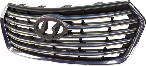 GRILLE BLACK W/SATIN CHROME BARS/FRAME USE W/O CAMERA REPLACEMENT FOR HYUNDAI SANTA FE XL 2019 PARTSLINK NUMBER HY1200199 GRILLE BLACK W/SATIN CHROME BARS/FRAME USE W/O CAMERA REPLACEMENT FOR HYUNDAI SANTA FE XL 2019 PARTSLINK NUMBER HY1200199