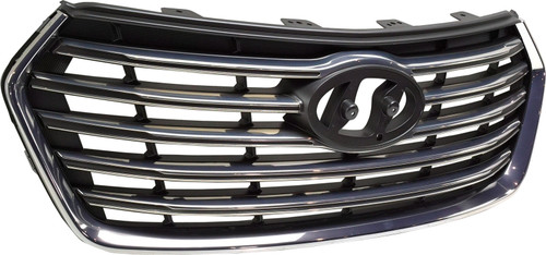 GRILLE BLACK W/SATIN CHROME BARS/FRAME USE W/O CAMERA REPLACEMENT FOR HYUNDAI SANTA FE XL 2019 PARTSLINK NUMBER HY1200199 GRILLE BLACK W/SATIN CHROME BARS/FRAME USE W/O CAMERA REPLACEMENT FOR HYUNDAI SANTA FE XL 2019 PARTSLINK NUMBER HY1200199