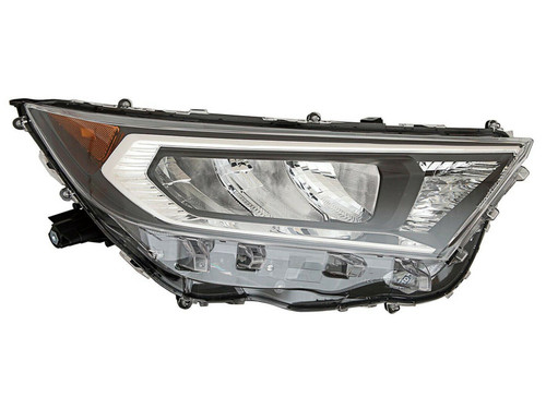 HEAD LAMP RH LED W/CHROME HOUSING JAPAN BUILT HQ REPLACEMENT FOR TOYOTA RAV 4 2020 PARTSLINK NUMBER TO2519201