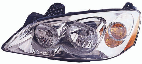 HEAD LAMP LH W/CLEAR ROUND LENS FOR CTF PKG BASE/GT MDL 09-10/GXP MDL 08-09 CAPA REPLACEMENT FOR PONTIAC G6 2010 PARTSLINK NUMBER GM2502355C