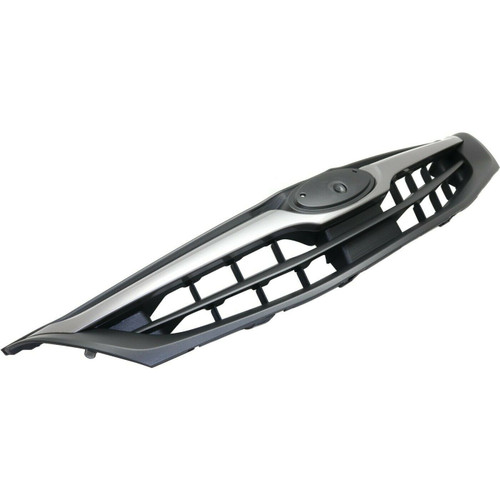 GRILLE MATTE-BLACK W/MOULDING SILVER GRAY REPLACEMENT FOR SUBARU IMPREZA 2010 PARTSLINK NUMBER  SU1200144