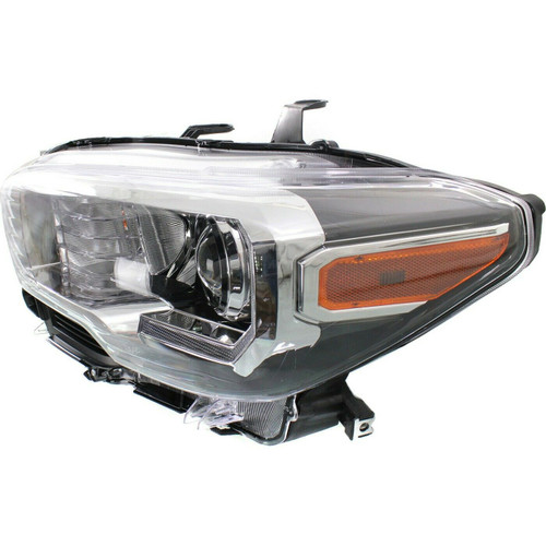 HEAD LAMP LH HALOGEN W/LED DRL/FOG LAMP/BLACK BEZEL REPLACEMENT FOR TOYOTA TACOMA PICKUP 4WD 2020 PARTSLINK NUMBER  TO2502244U