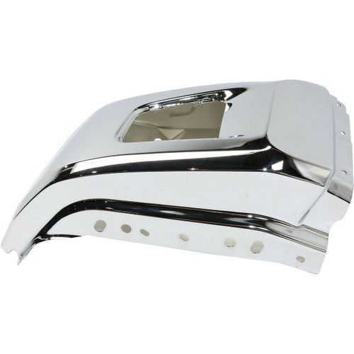 BUMPER END FR LH W/O SENSOR HOLE CHROME CAPA REPLACEMENT FOR TOYOTA TUNDRA 4WD 2020 PARTSLINK NUMBER TO1004184C
