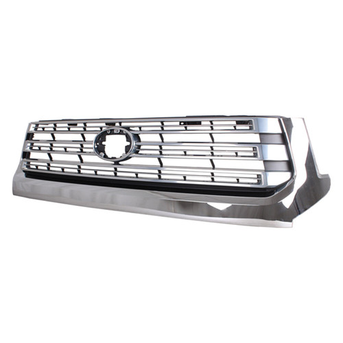 GRILLE FR CHROME FRAM W/SILVER BARS LTD MODELS REPLACEMENT FOR TOYOTA TUNDRA 4WD 2020 PARTSLINK NUMBER TO1200459 GRILLE FR CHROME FRAM W/SILVER BARS LTD MODELS REPLACEMENT FOR TOYOTA TUNDRA 4WD 2020 PARTSLINK NUMBER TO1200459