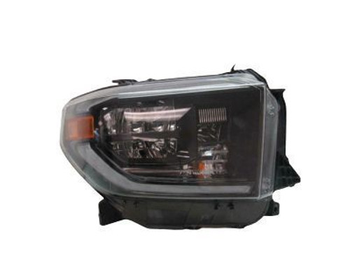 HEAD LAMP RH BLACK TRIM W/LED DRL REPLACEMENT FOR TOYOTA TUNDRA 4WD 2020 PARTSLINK NUMBER TO2503281U HEAD LAMP RH BLACK TRIM W/LED DRL REPLACEMENT FOR TOYOTA TUNDRA 4WD 2020 PARTSLINK NUMBER TO2503281U