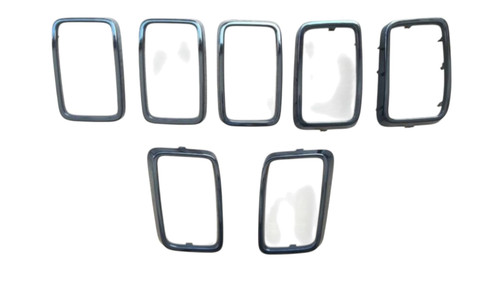 GRILLE TRIM RING SET GLOSS BLACK 7-PC EXCLUDE SRT/TRACKHAWK   REPLACEMENT FOR  JEEP GRAND CHEROKEE 2019 PARTLINKS NUMBER CH1210131